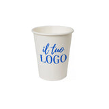 Bicchiere di carta monouso con il tuo logo 
