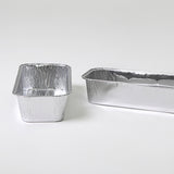 Vaschette di alluminio in due diverse prospettive 
