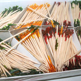 Stuzzicadenti con cima colorata