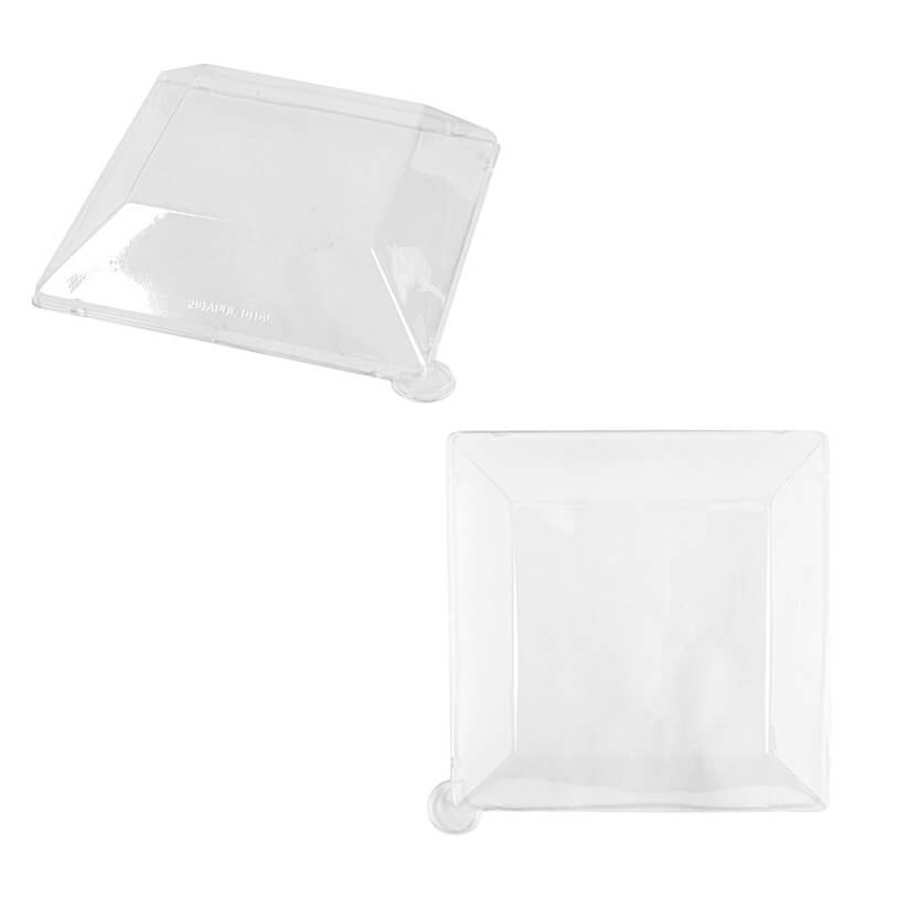Coperchio rettangolare di plastica trasparente 
