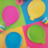 Piatti di carta colorati a forma di palloncino, mnouso