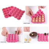 Tutorial su come fare lecca lecca usando gli stampi rosa in silicone 