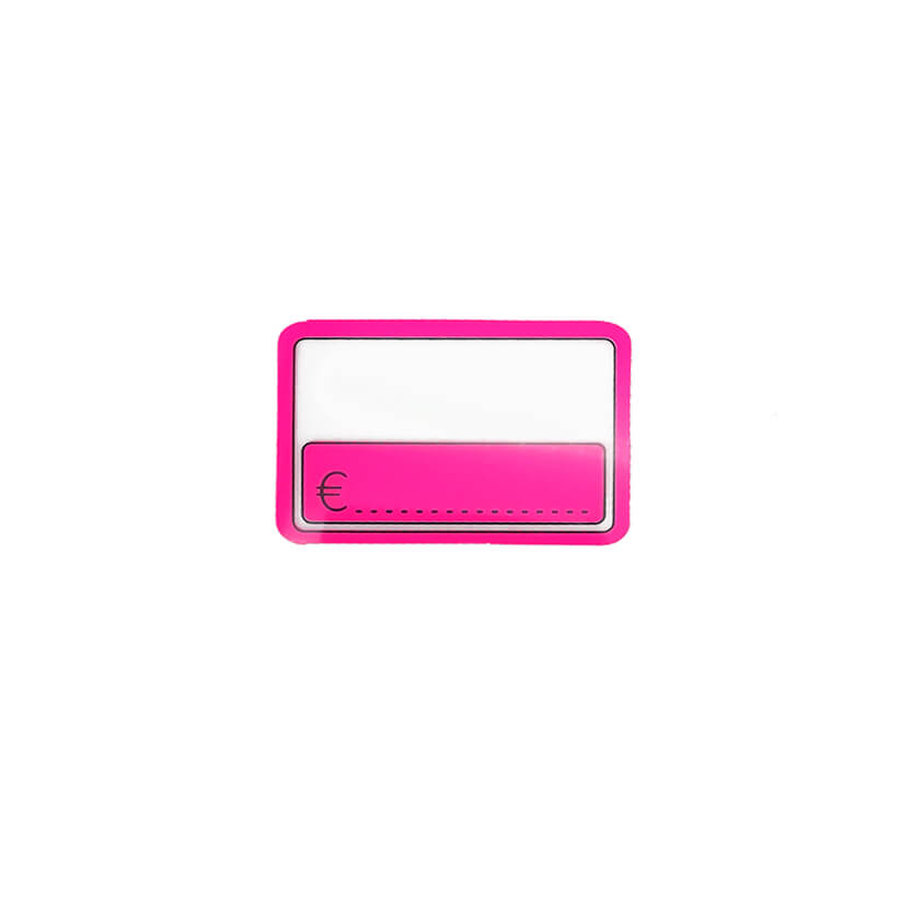 Cartellino fucsia per prezzo 