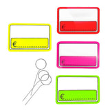 Cartellini colorati per prezzo e loro spillo