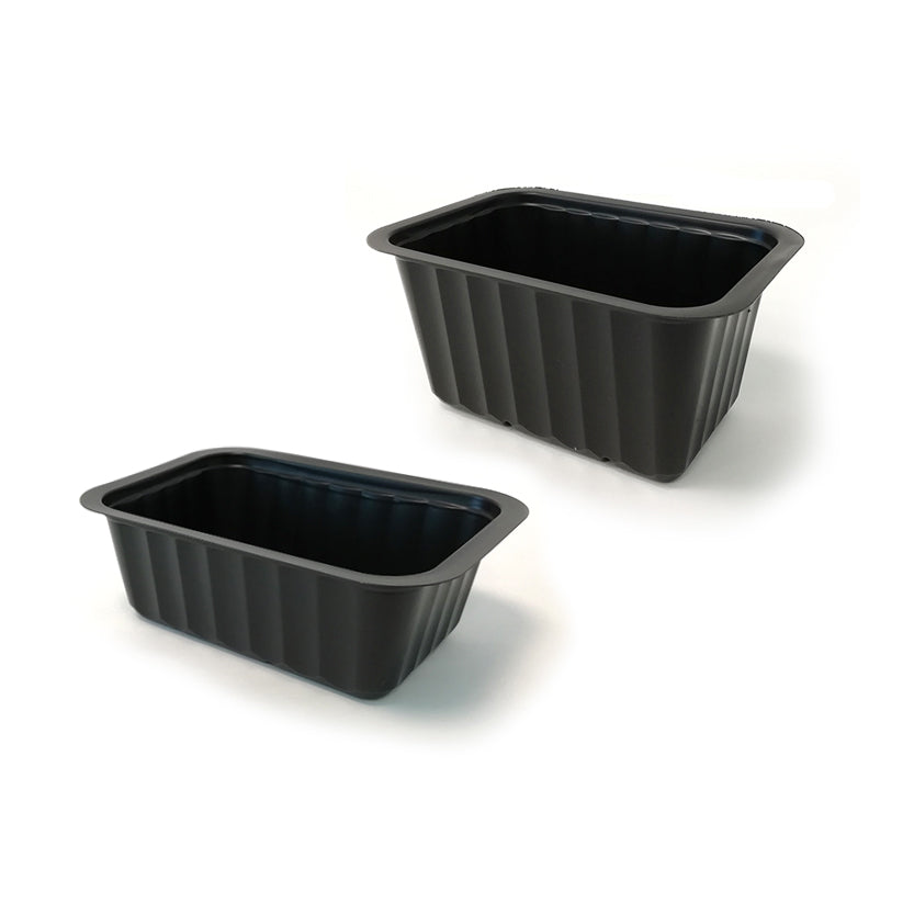 Cestini di plastica neri due diversi formati