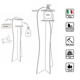 Disegno tecnico colonna porta igienizzante