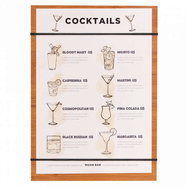 menù dei cocktail