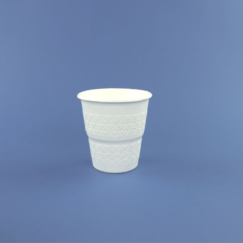 Bicchiere di carta decorato monouso, bianco