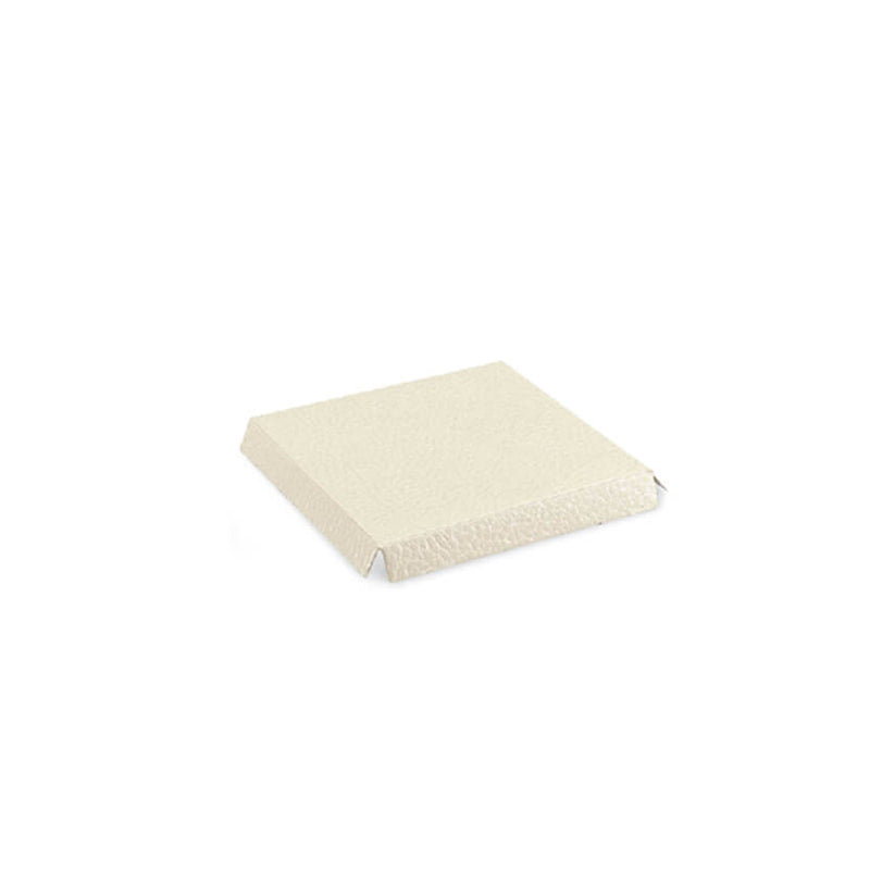 Coperchio di cartone bianco quadrato 