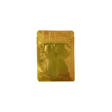 Busta di plastica con zip color oro