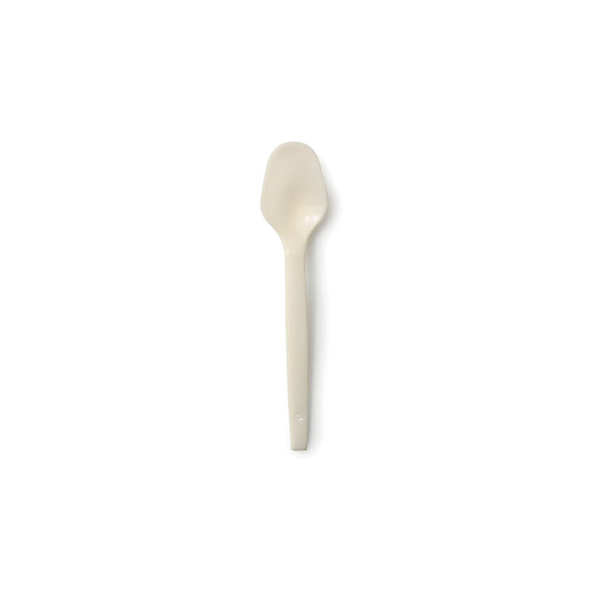 Cucchiaino di plastica bianco monouso 