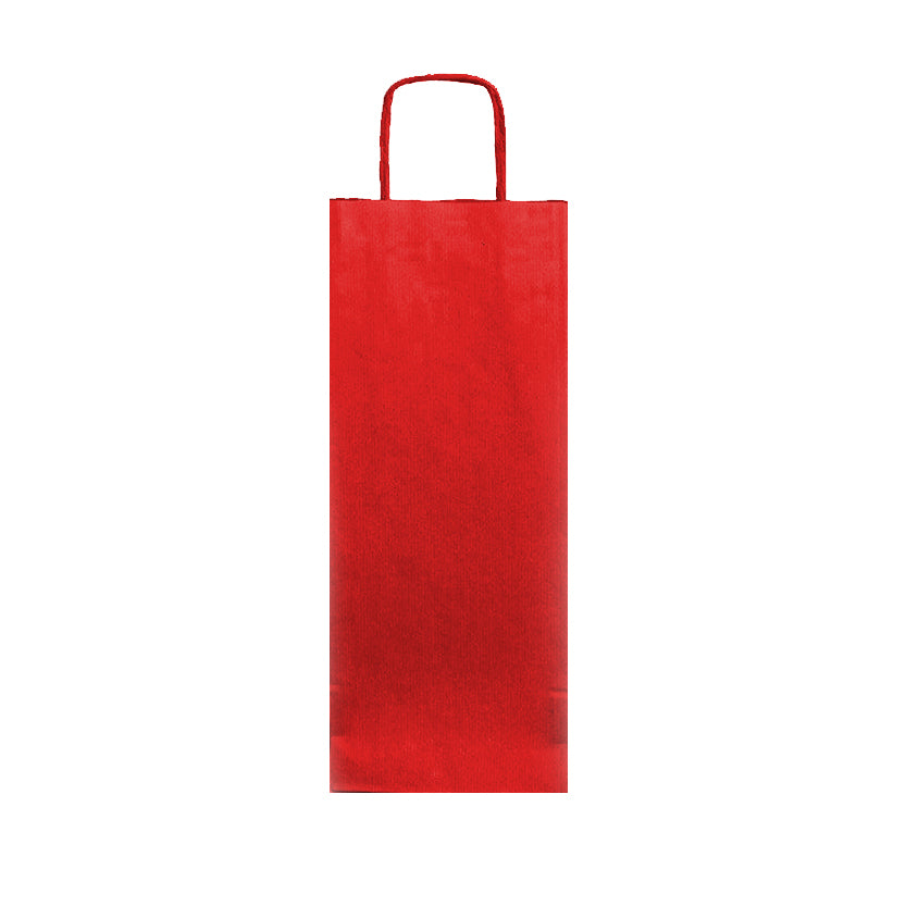 Sacchetto di carta per una bottiglia, rosso