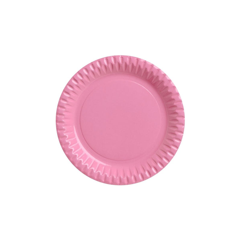 Piatto di carta monouso rosa