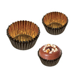 Pirottini tre, per cioccolatini, tre misure diverse, uno pieno edue vuoti