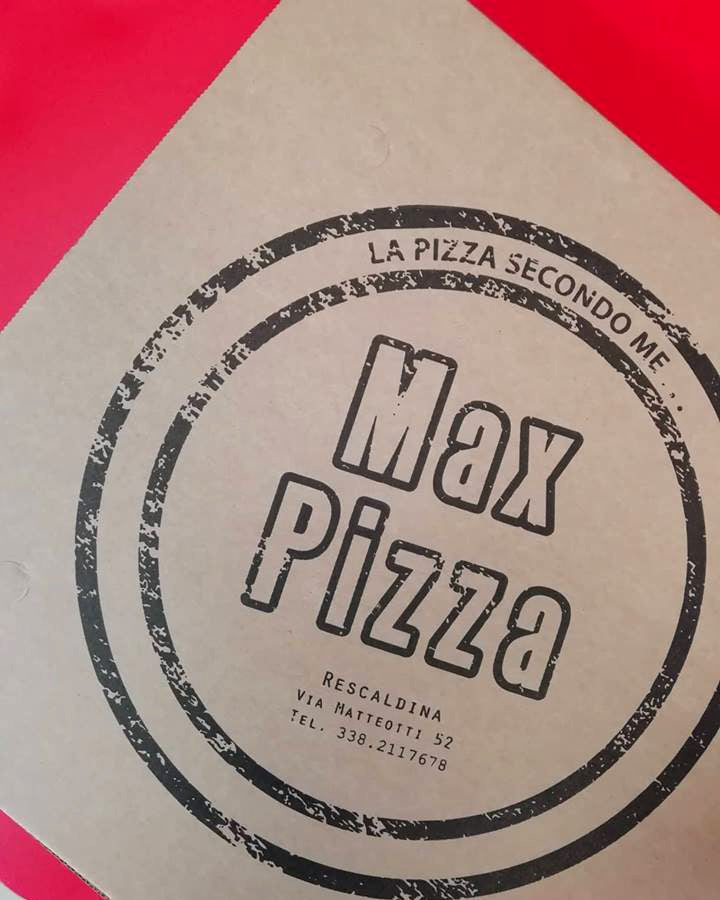 Dettaglio personalizzazione su scatola vana per pizza