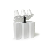 Contenitore in polistirolo per tre bottiglie di vino con dentro una per mantenere il freddo e salvaguardarle 