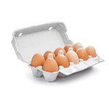 Portauova grigio da 12 aperto e pieno