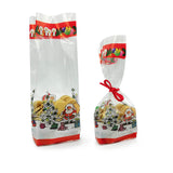 Sacchetti Natalizi per alimenti, ripieni di biscotti, uno aperto ed uno chiuso 