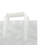 Dettaglio sacchetto di carta bianca con manico, per farina