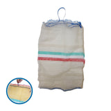 Sacchetto di iuta per patate bianco a righe 