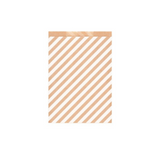 Sacchetto pe pane in carta a righe trasversali bianche e nocciola 