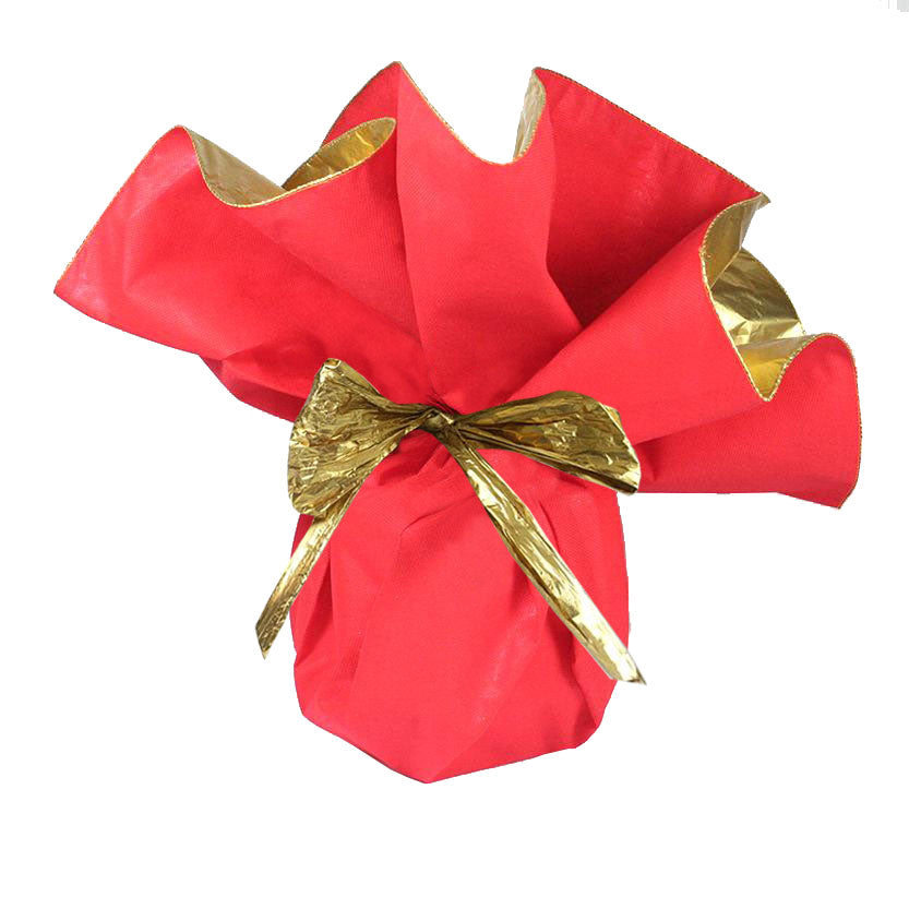 Sacchetto rosso con fiocco oro