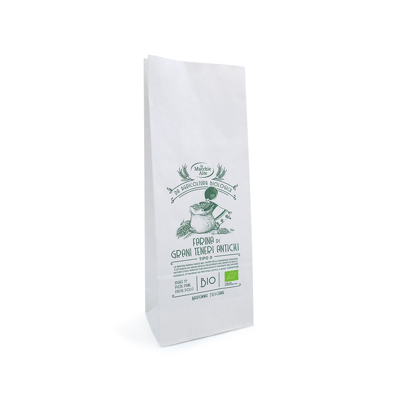 Sacchetto di farina bianco, personalizzato con logo