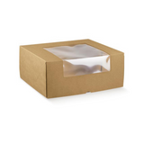 Scatola da asporto cibo di cartone con finestra 