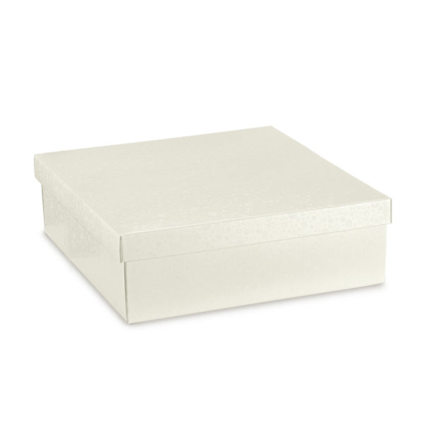 Scatola bianca con coperchio