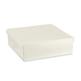 Scatola bianca con coperchio