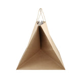 Shopper di cartone color avana vista da lato 