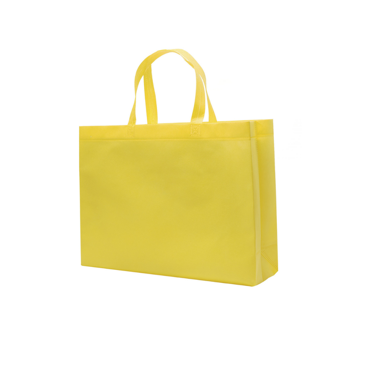 Shopper di tela rigida gialla 