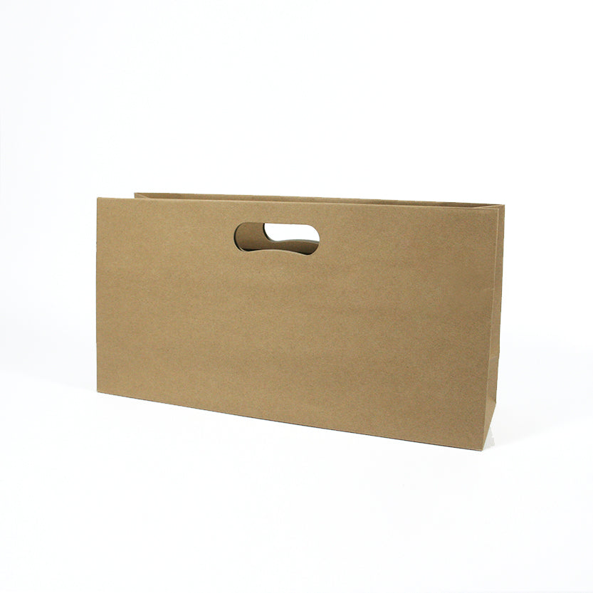 Busta di cartone con manico a fagiolo 