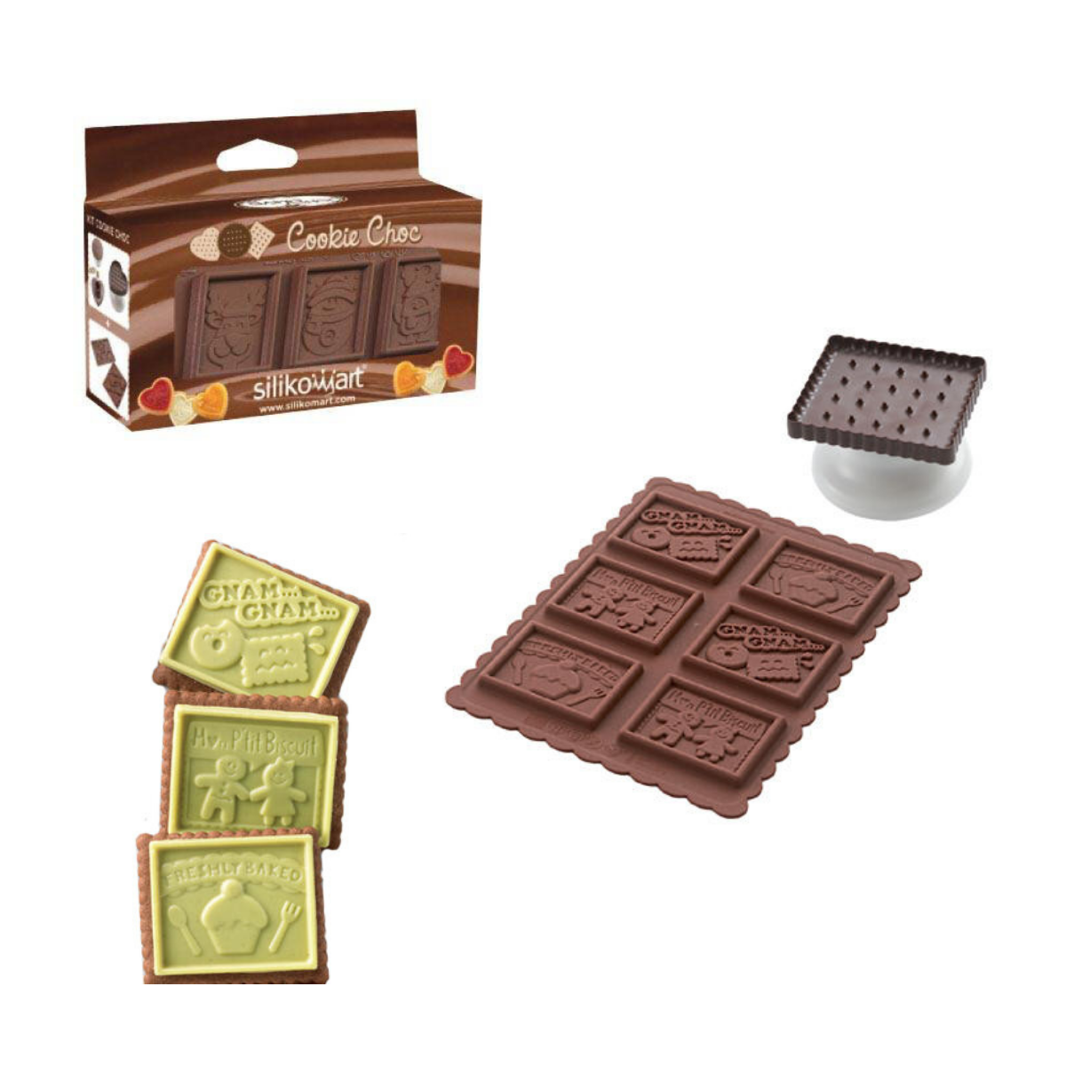 Stampo in silicone per biscotti al cioccolato