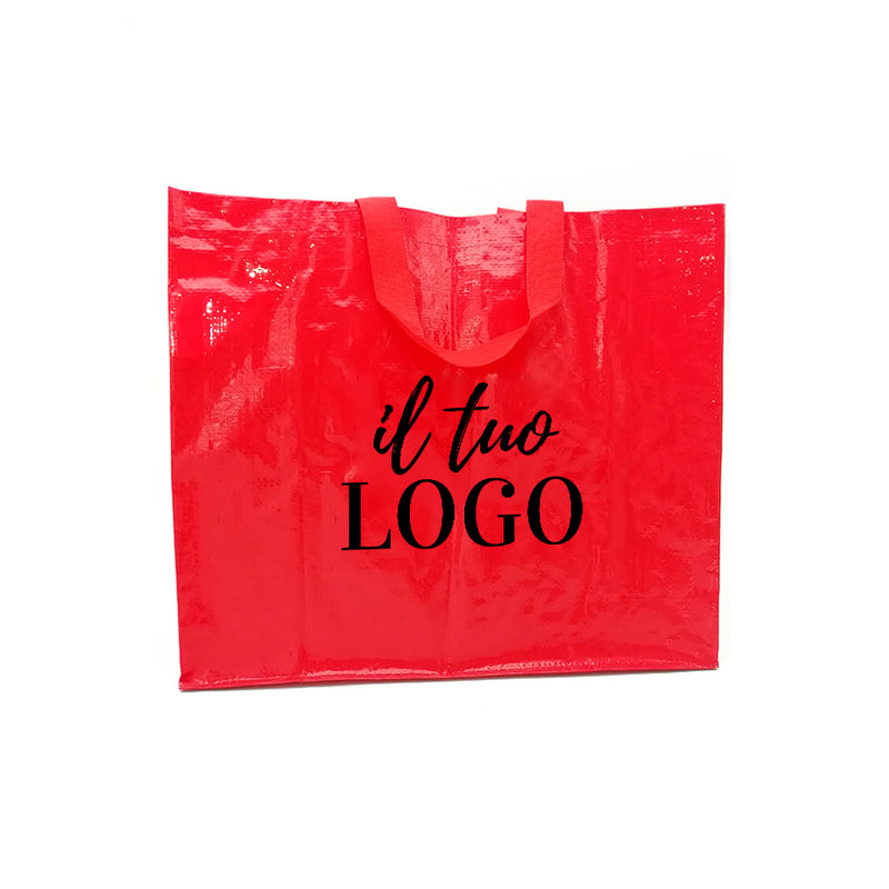 Shopper rossa con il tuo logo 