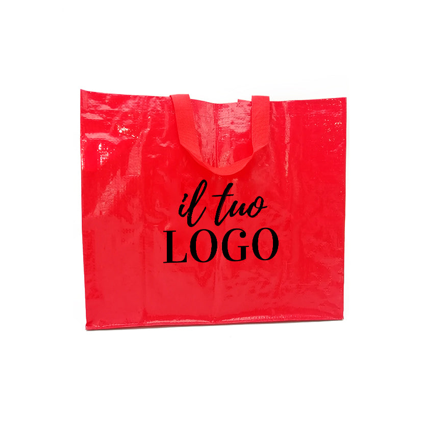 Shopper rossa con il tuo logo 