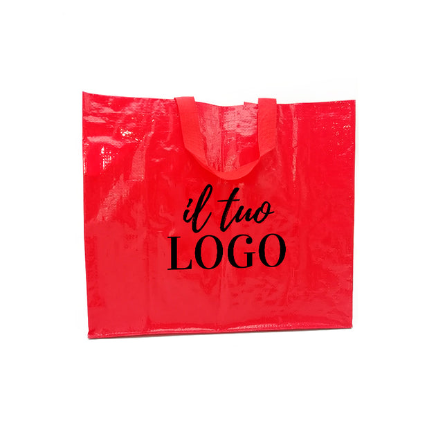 Shopper rossa con il tuo logo 
