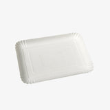 Vassoio di cartone bianco rettangolare